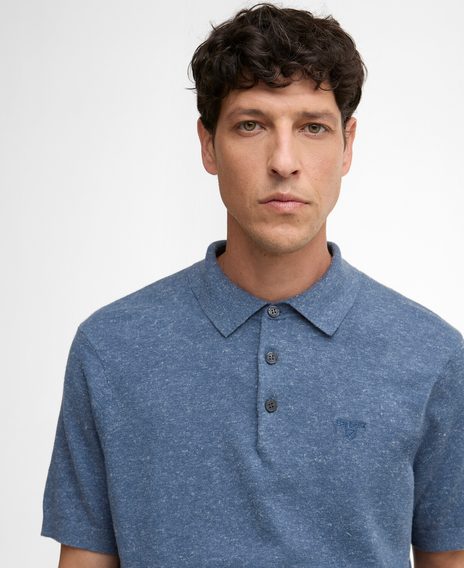 Barbour Muston Linen-Blend Knitted Polo Shirt