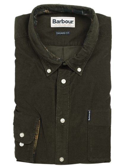 Manšestrová košile Barbour Cord - Forest (button-down)