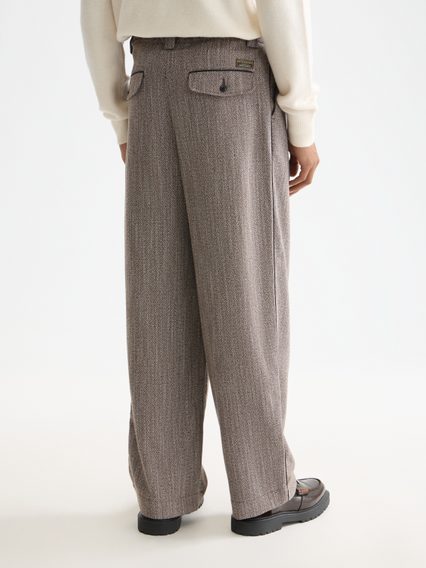 Scotch & Soda — Trousers Demitasse / Eggnog Herringbone