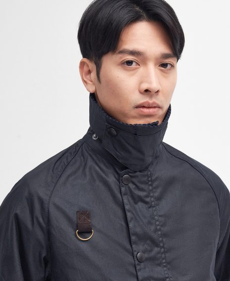 Barbour Spey Waxed Jacket — Navy