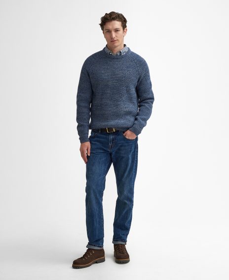 Barbour Horseford Crew Neck Jumper — River Blue