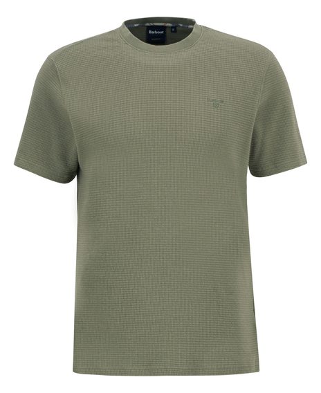 Barbour Platford Tailored Waffle T-Shirt — Light Moss