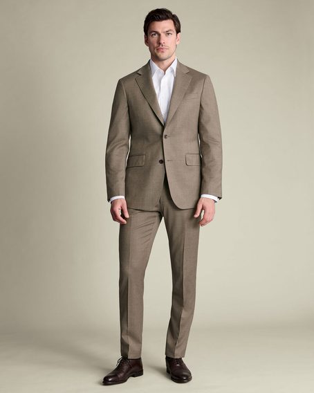 Charles Tyrwhitt Italian Flannel Suit Jacket — Taupe