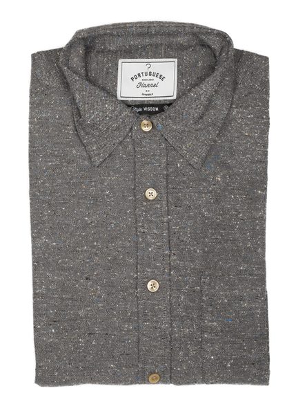 Flanelová košile Portuguese Flannel Gross - šedá