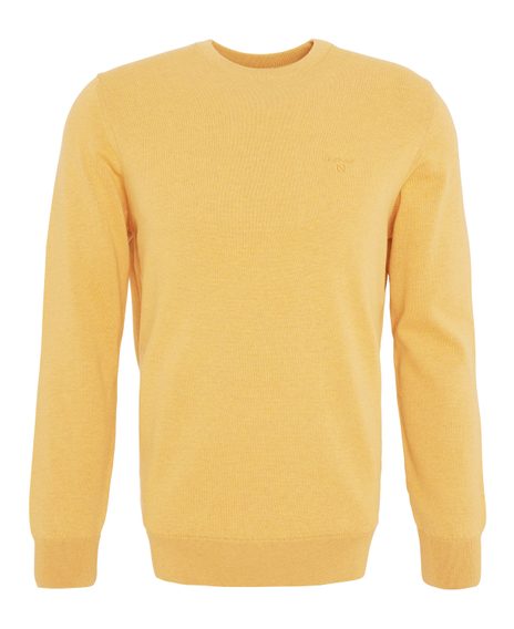 Barbour Pima Cotton Crew Neck Sweater — Honey Gold