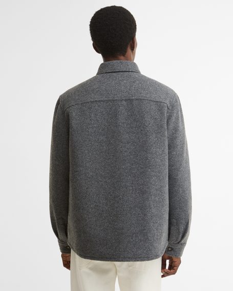Barbour Marltown Tailored Wool Blend Overshirt — Grey