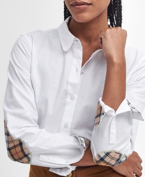 Barbour Lavender Tailored Shirt — White