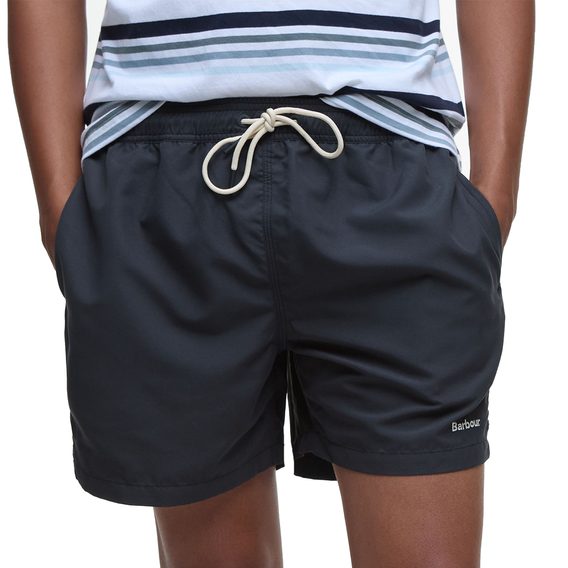 Barbour Staple Logo 7″ Swim Shorts — Black