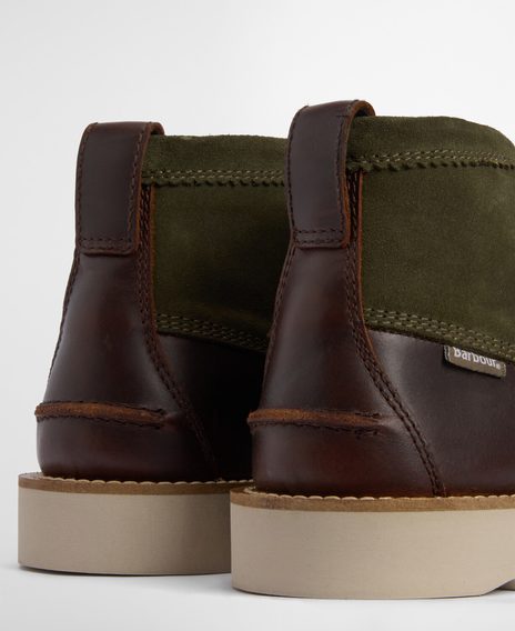 Barbour Hadston Chukka Boots — Olive