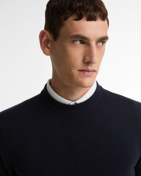 Barbour Pure Cashmere Sweater — Navy