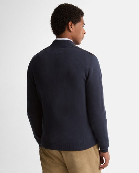 Barbour Quilted Front Knitted Zip Through