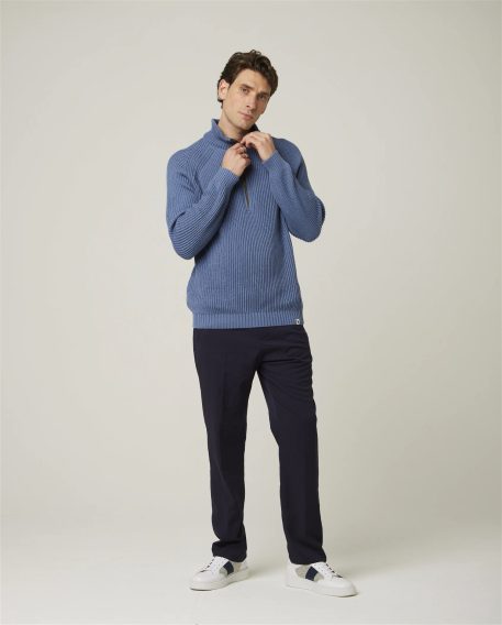 Peregrine Felix Quarter Zip Jumper — Smoke