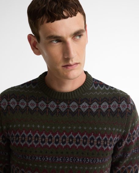 Barbour Case Fair Isle Jumper — Shadow