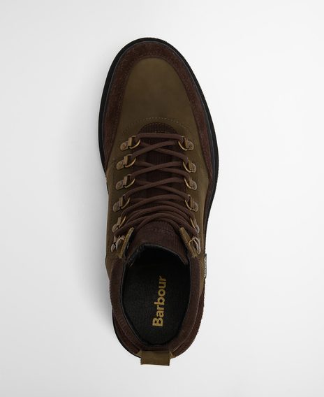 Barbour Sidwood Hiking Boots — Olive Nubuck