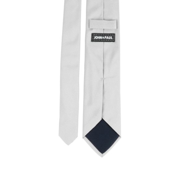 Stříbrně šedá hedvábná kravata s jemným vzorem