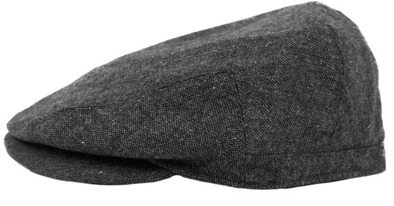 Vlněná bekovka Barbour Barlow Flat Cap - šedá