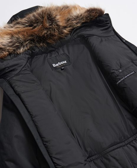 Barbour Ripley Waterproof Parka Jacket — Classic Black