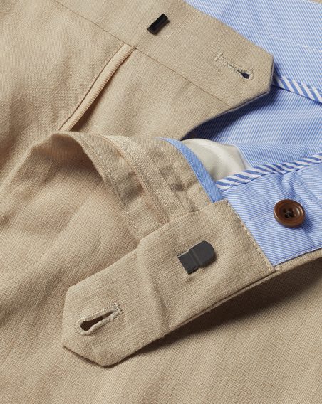 Charles Tyrwhitt Linen Trousers — Taupe
