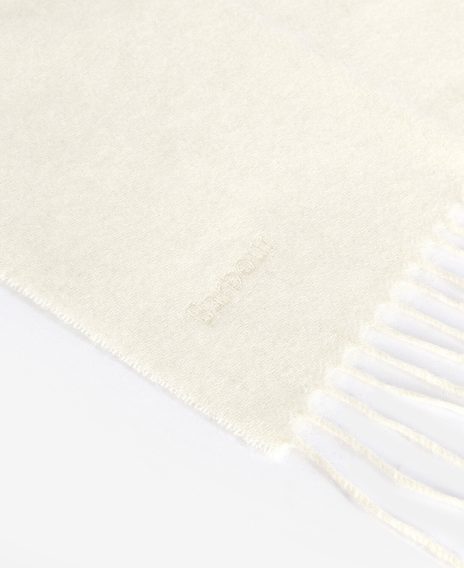 Barbour Lambswool Woven Scarf — Cream