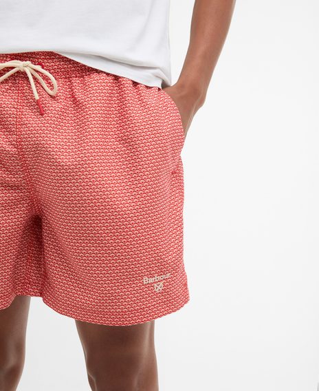 Barbour Shell Swim Short — Matte Red