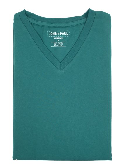 Pořádné tričko John & Paul - zelené (V-neck)