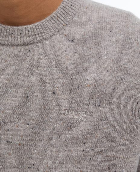 Barbour Tainsbury Crew Neck Jumper — Stone