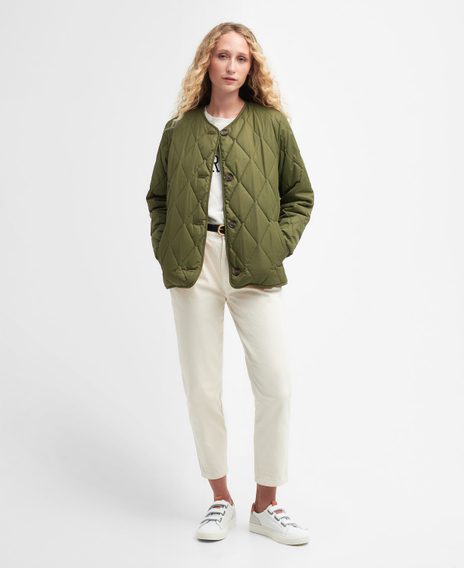 Barbour Bickland Quilted Jacket — Military Olive