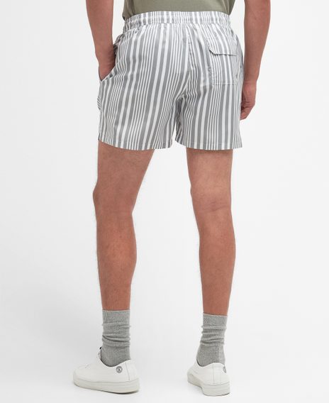 Barbour Decklam Striped Swim Shorts — Forest Fog