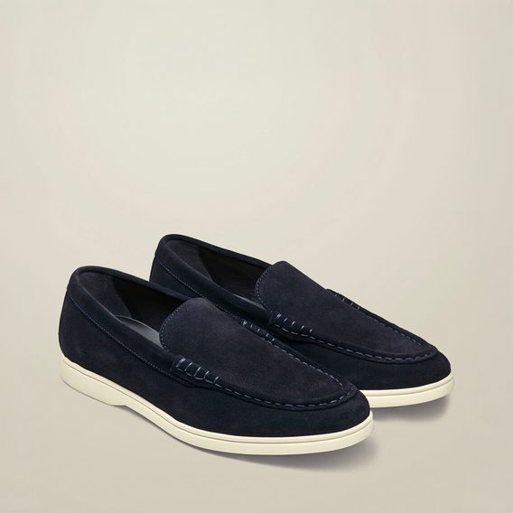 Charles Tyrwhitt Suede Slip-On Loafers — Navy
