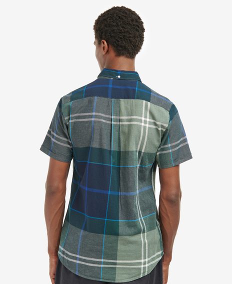 Barbour Douglas Short-Sleeved Tailored Shirt — Kielder Blue Tartan