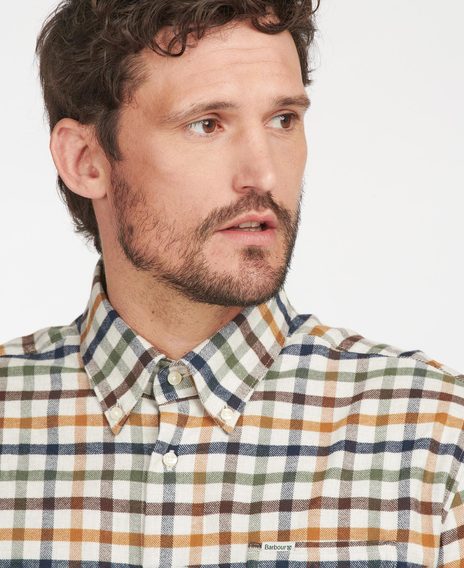 Bavlněná košile Barbour Hadlo - Ecru Marl (button-down) - Barbour - Košile  - Oblečení - Gentleman Store