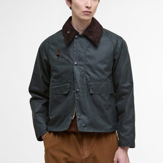 Barbour Spey Waxed Jacket — Sage