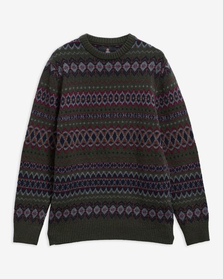 Barbour Case Fair Isle Jumper — Shadow