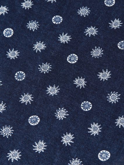 Scotch & Soda — Printed Linen Short-Sleeved Shirt