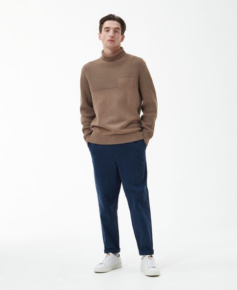 Barbour Steetley Roll-Neck Jumper — Military Brown