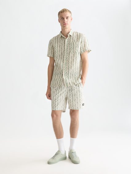 Scotch & Soda — Printed Linen Short-Sleeved Shirt
