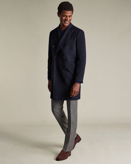Charles Tyrwhitt Pure Wool Double Breasted Overcoat