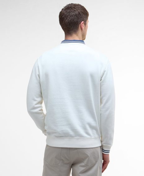 Barbour Rosford Tipped Sweatshirt — Whisper White