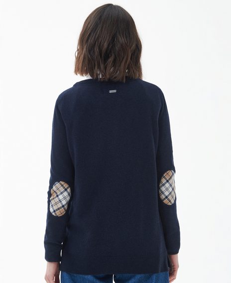 Barbour Pendle Knitted Jumper — Navy