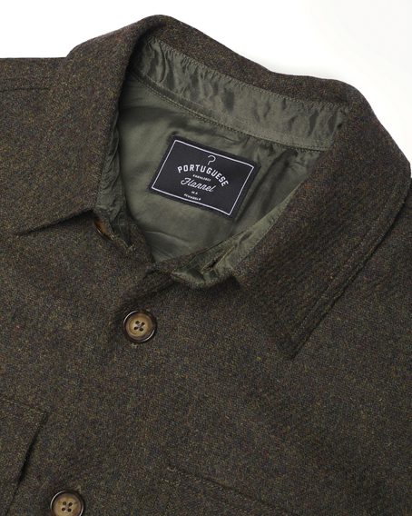 Vlněná bunda Portuguese Flannel Wool Field - Green