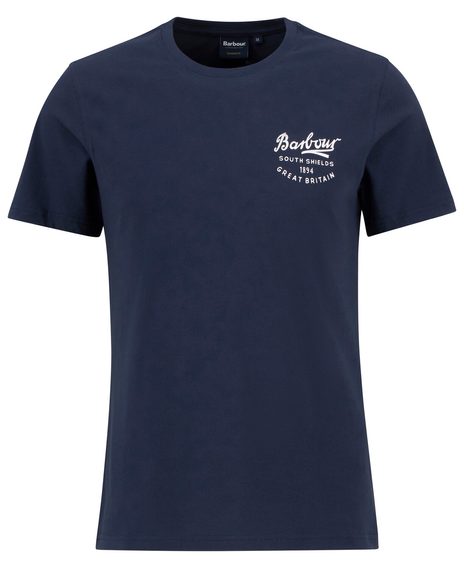 Barbour Script Graphic T-Shirt — Navy