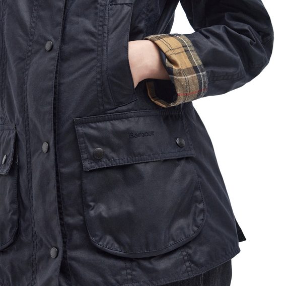 Barbour Beadnell Wax Jacket — Navy