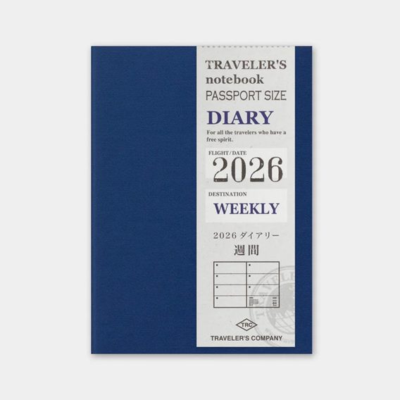 Traveler's Notebook — 2026 Second Half Weekly Diary (Passport)