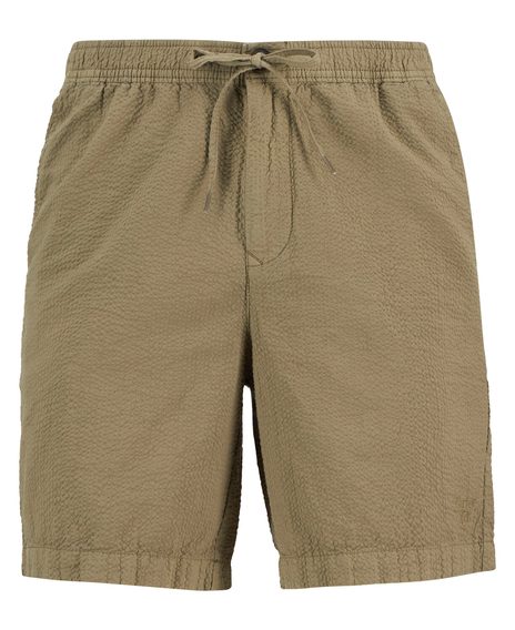 Barbour Seersucker Relaxed Shorts — Archive Olive