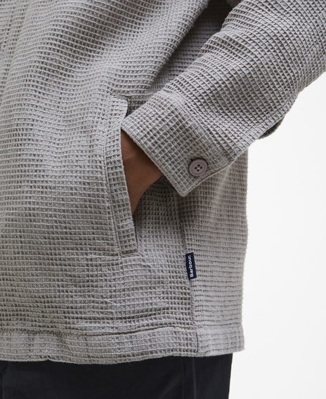 Barbour Sandwood Waffle Overshirt — Concrete