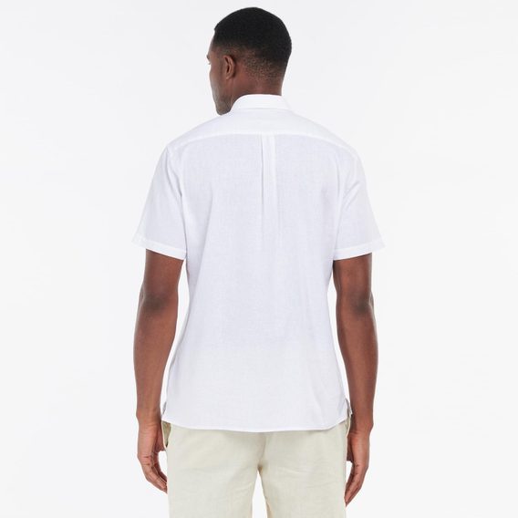 Barbour Nelson Short Sleeve Shirt — Classic White