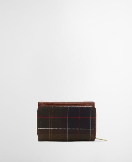 Barbour Rosa Leather French Purse — Brown