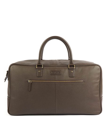 Kožená víkendová taška Barbour Highgate Leather Holdall - tmavě hnědá