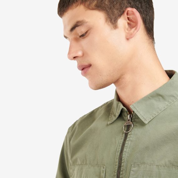 Bavlněná overshirt Barbour Tollgate - Agave Green