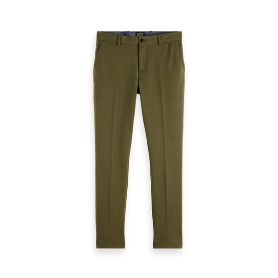 Scotch & Soda Mott Knitted Slim Fit Chinos — Green Melange